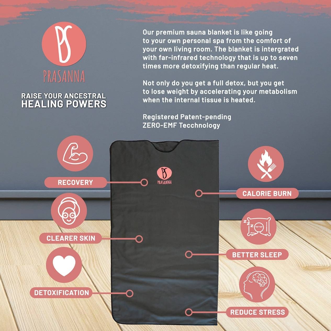 Infrared Sauna Blanket - Zero EMF - Prasanna Health